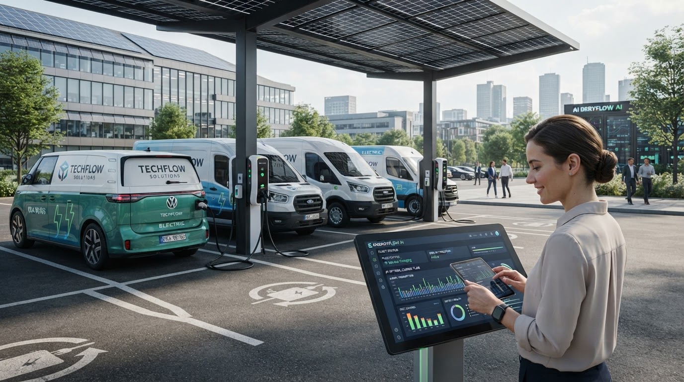 Elektryczne samochody firmowe a systemy AI do zarządzania energią