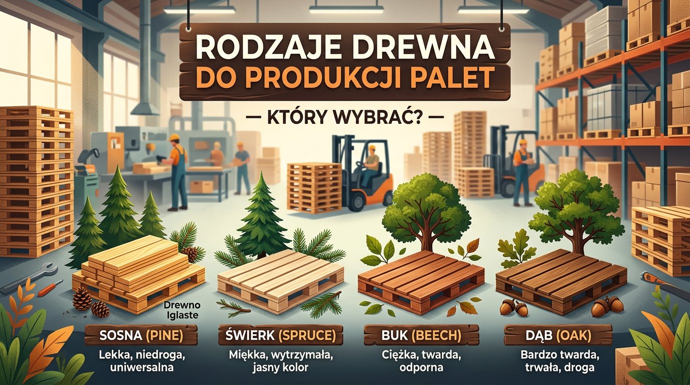 Rodzaje drewna do produkcji palet – który wybrać?